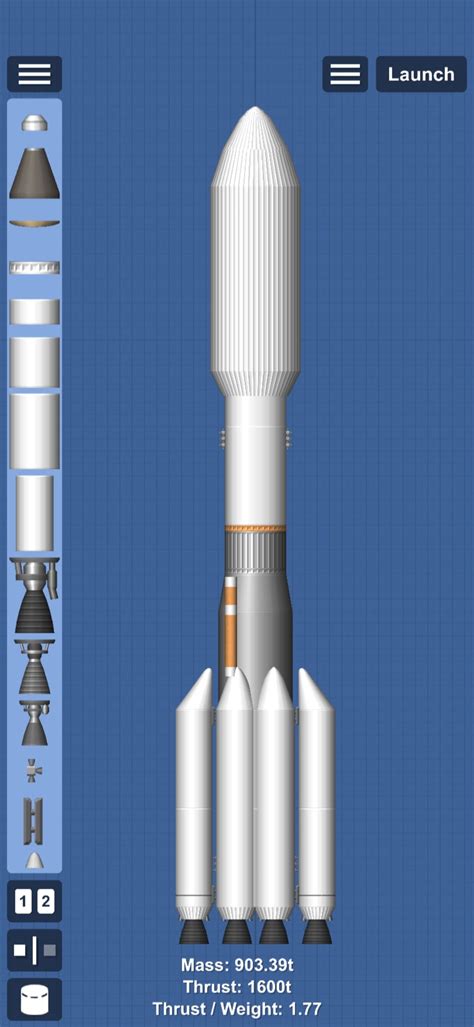 An advanced build is usually a rocket which uses special mechanisms, like engineered parts, part clipping, or externally blueprint-edited designs, which are much more complicated than basic builds. . Spaceflight simulator blueprints